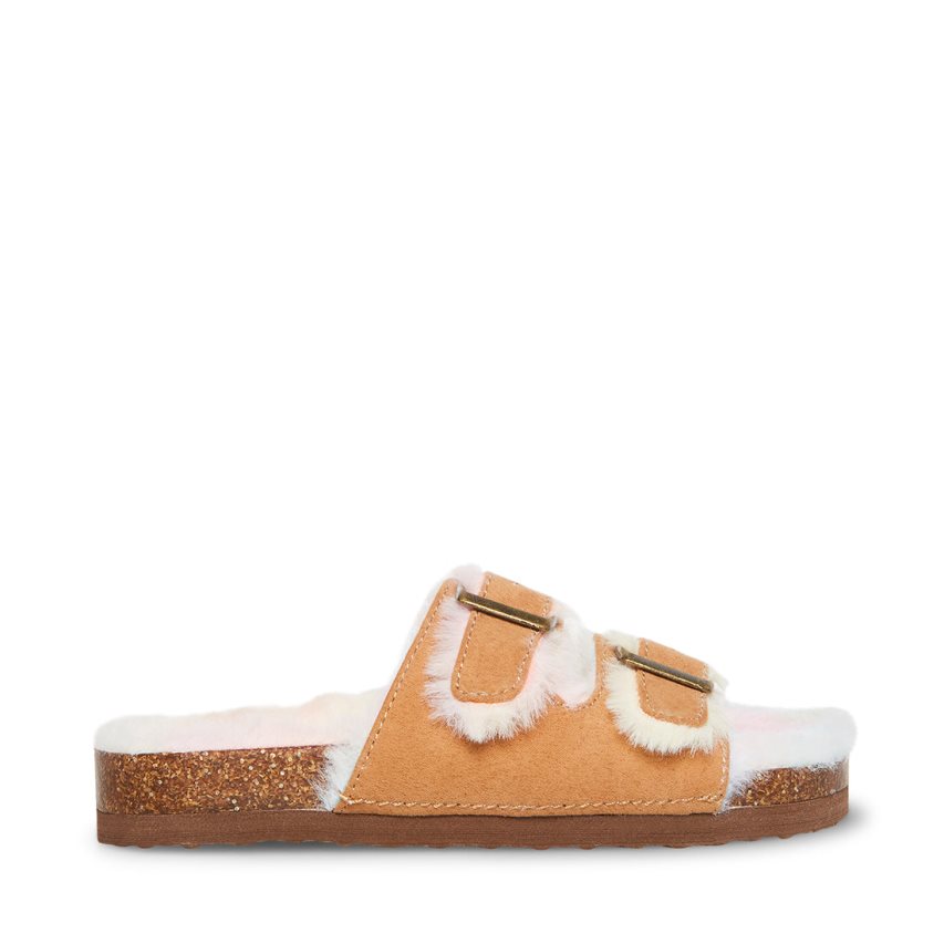 Brown Steve Madden Jleena Kids\' Slides | PH 9058OVJ